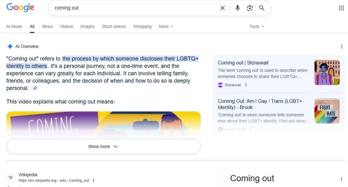Google AI Overview Coming out